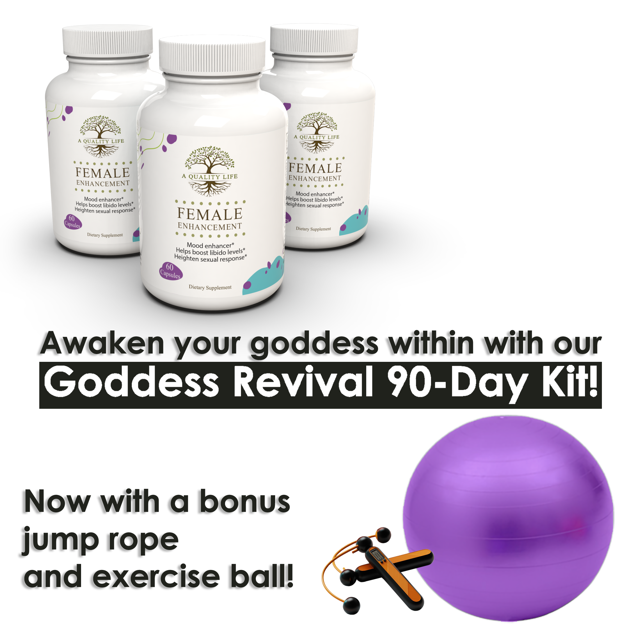 Goddess Revival 90-Day Kit by A Quality Life Nutrition