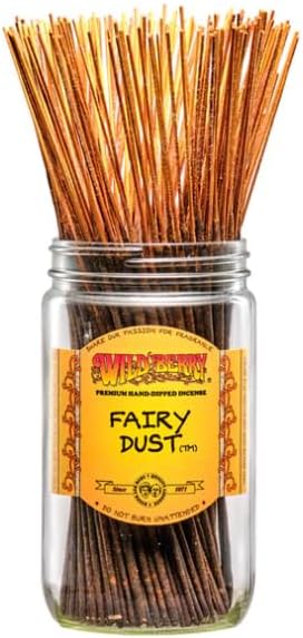 Wild Berry Incense Sticks - Fairy Dust - Hand Dipped in The USA (100 Count) (Fairy Dust)