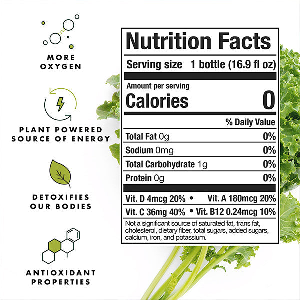 Chlorophyll Water®    (Case of 6): Purified Mountain Spring Water with Essential Vitamins by Chlorophyll Water