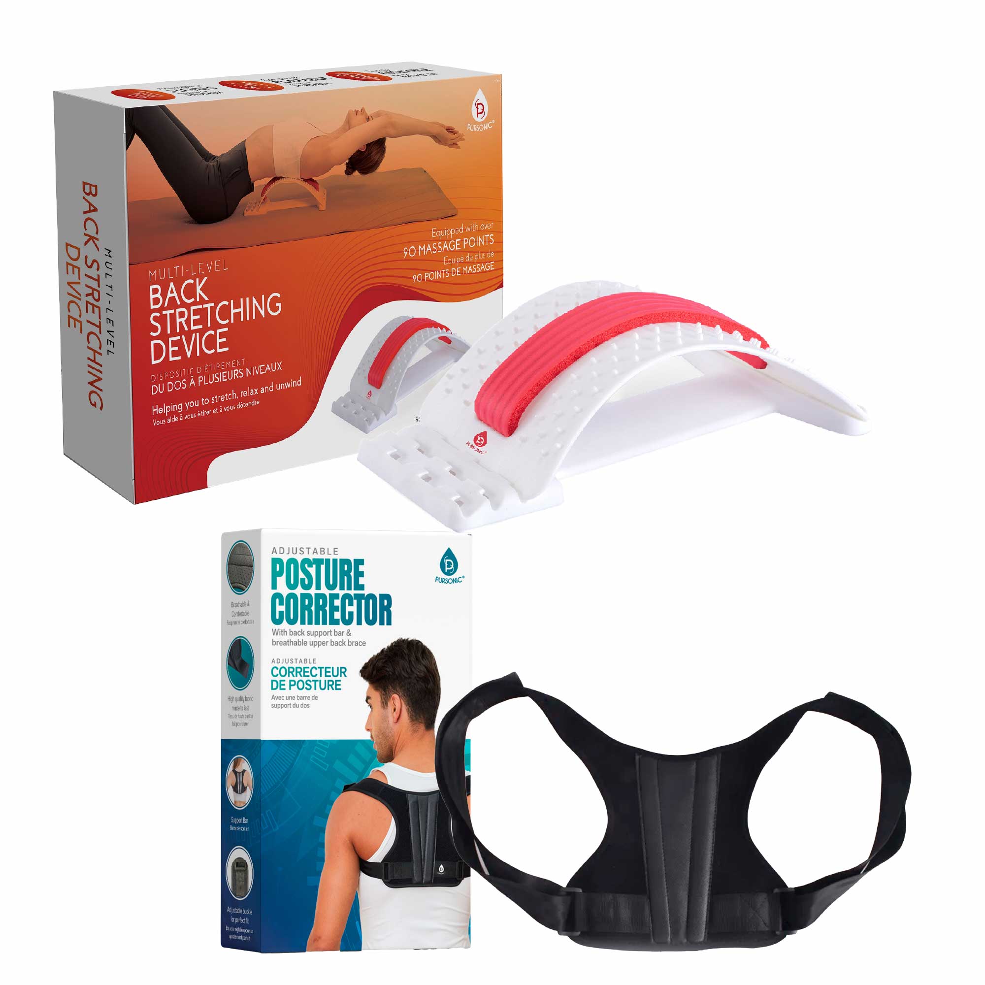 Pursonic Back Health Essentials Kit: Multi-Level Stretch & Posture Perfection. by Pursonic