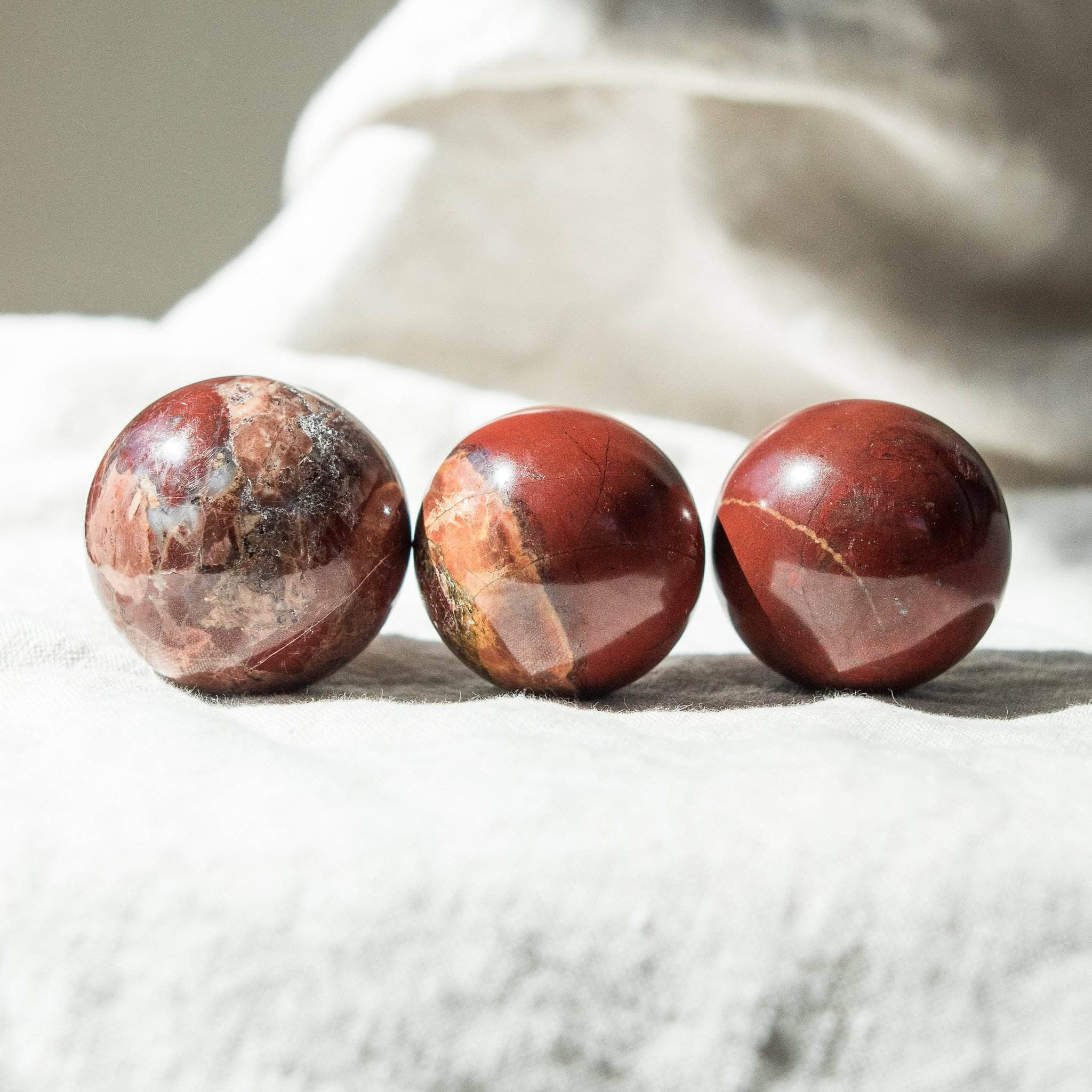 Red Jasper Sphere with Tripod by Tiny Rituals