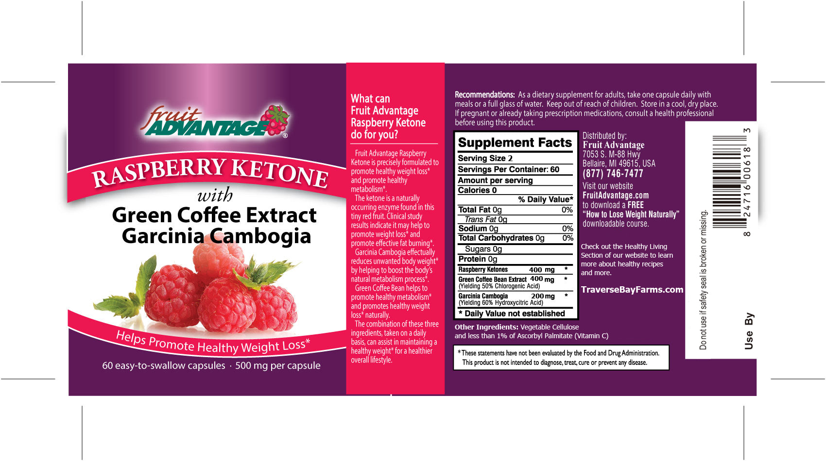 Raspberry Ketone Weight Management by Traverse Bay Farms