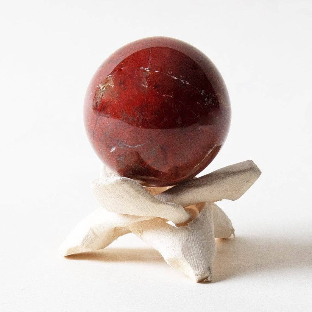 Red Jasper Sphere with Tripod by Tiny Rituals