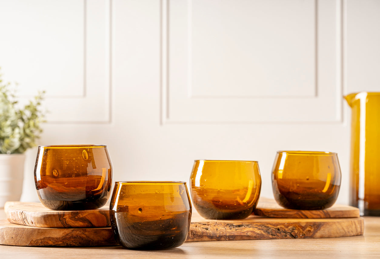 Moroccan Stemless Goblet - Set of 4 by Verve Culture