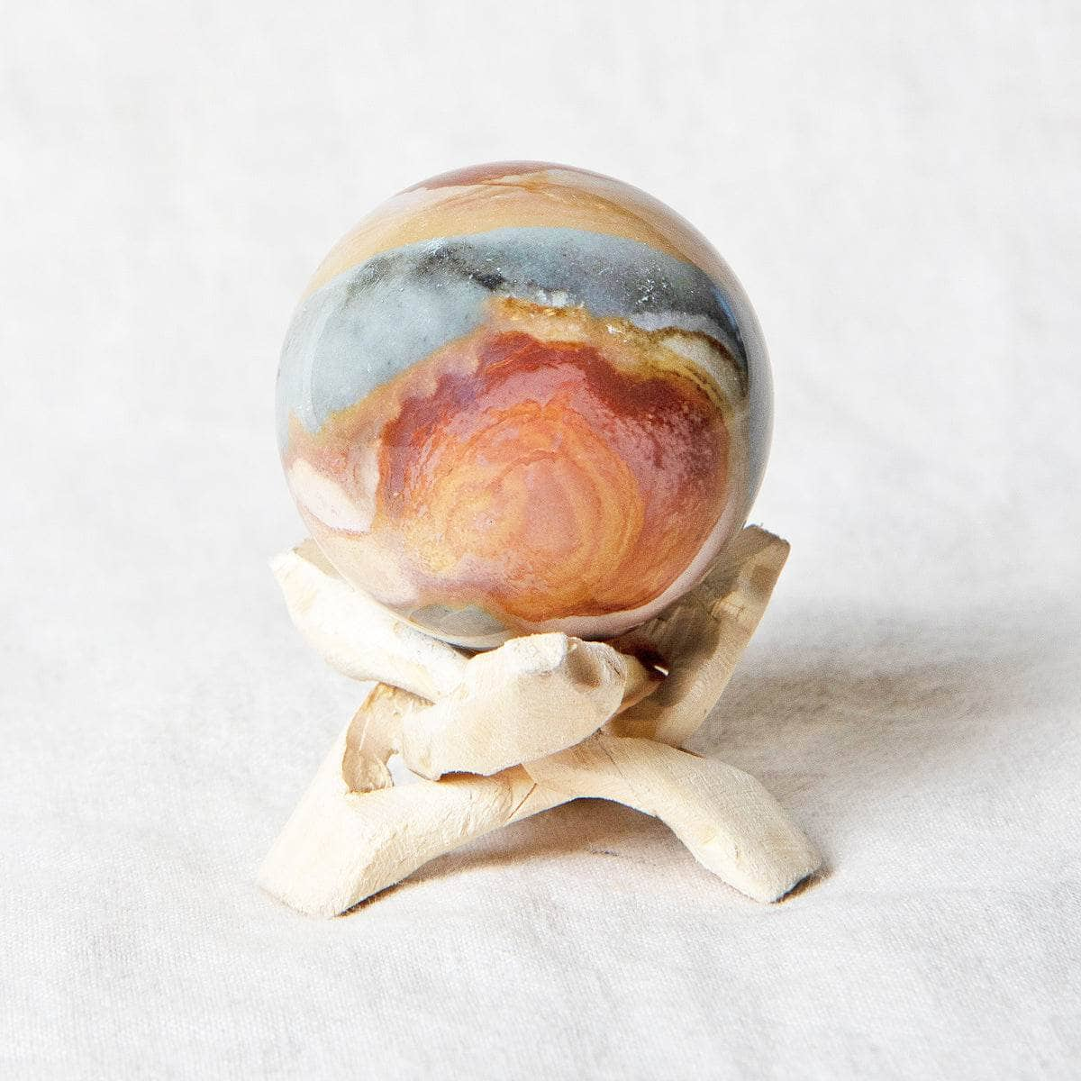 Polychrome (Desert Magic) Jasper Sphere with Tripod by Tiny Rituals