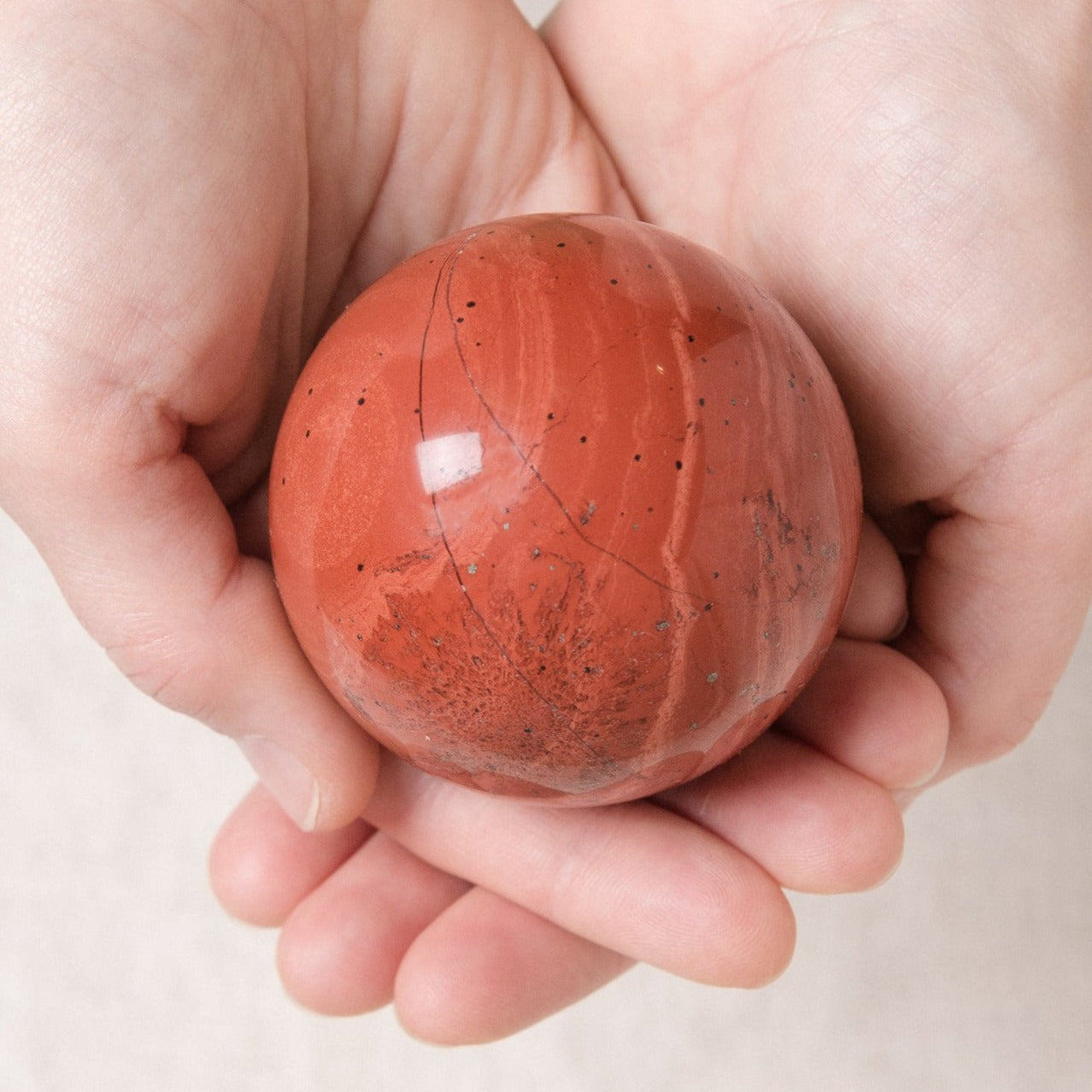 Red Jasper Sphere with Tripod by Tiny Rituals