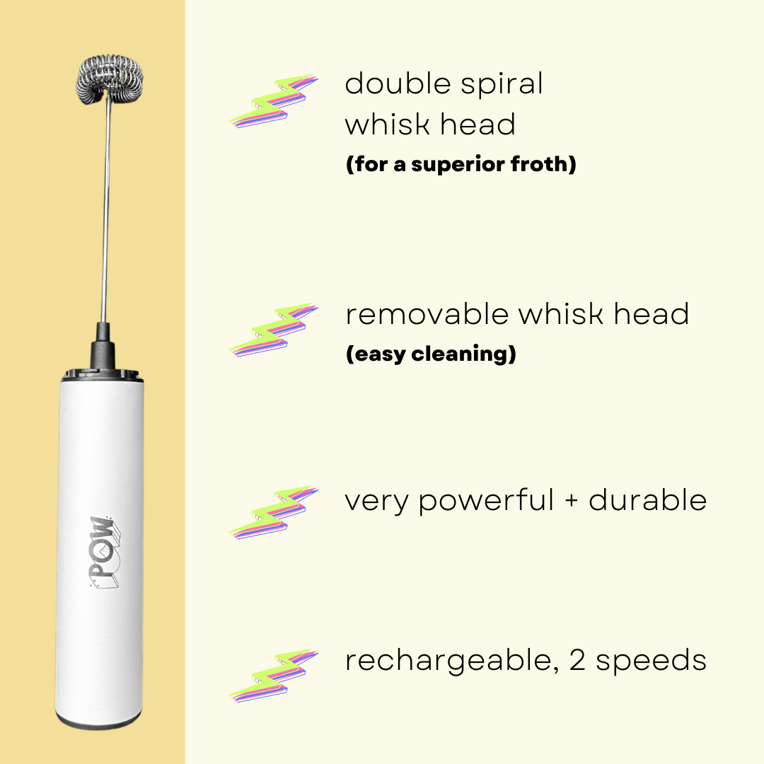 Wonder Whisk | USB Rechargeable | 2-speed electric whisk and frother by Pow