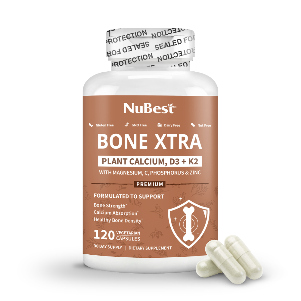 Bone Xtra, Plant-Based Formula for Teens & Adults, 120 Vegan Capsules by NuBest Nutrition®