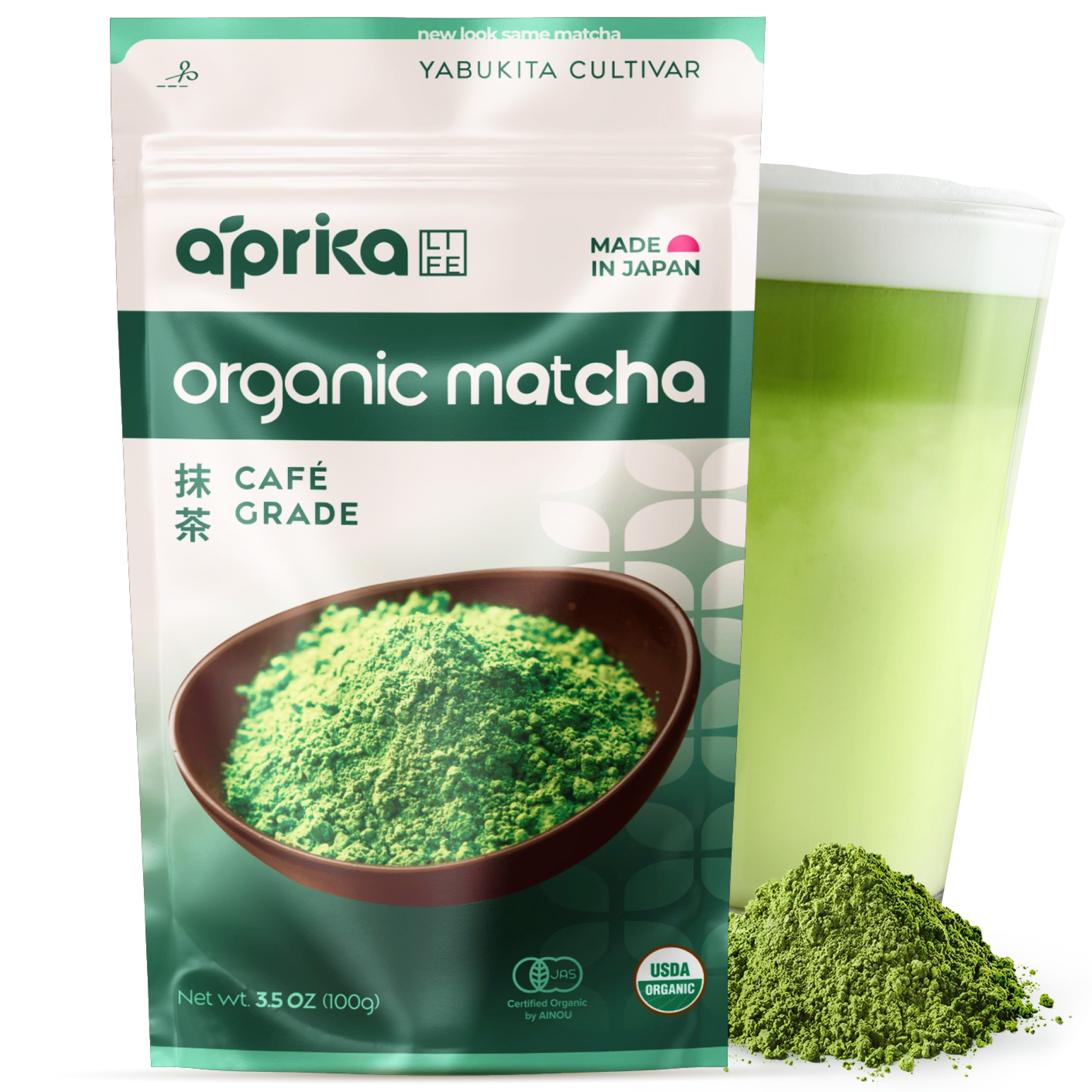 Organic Japanese Matcha Green Tea Powder by Aprika Life