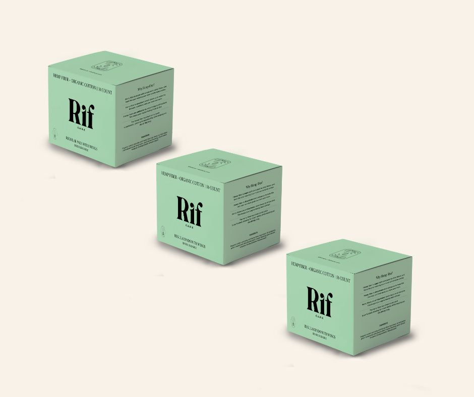 Organic Pads with wings - Regular 3 pack Bundle by Rif care