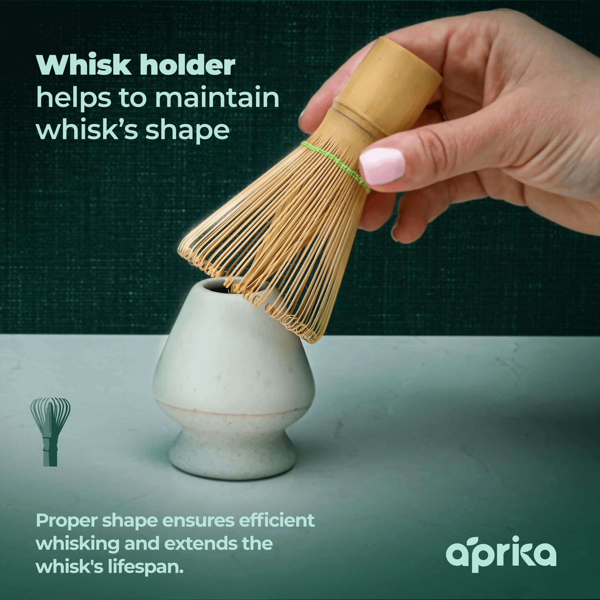 Bamboo Matcha Whisk (100 Prongs) by Aprika Life