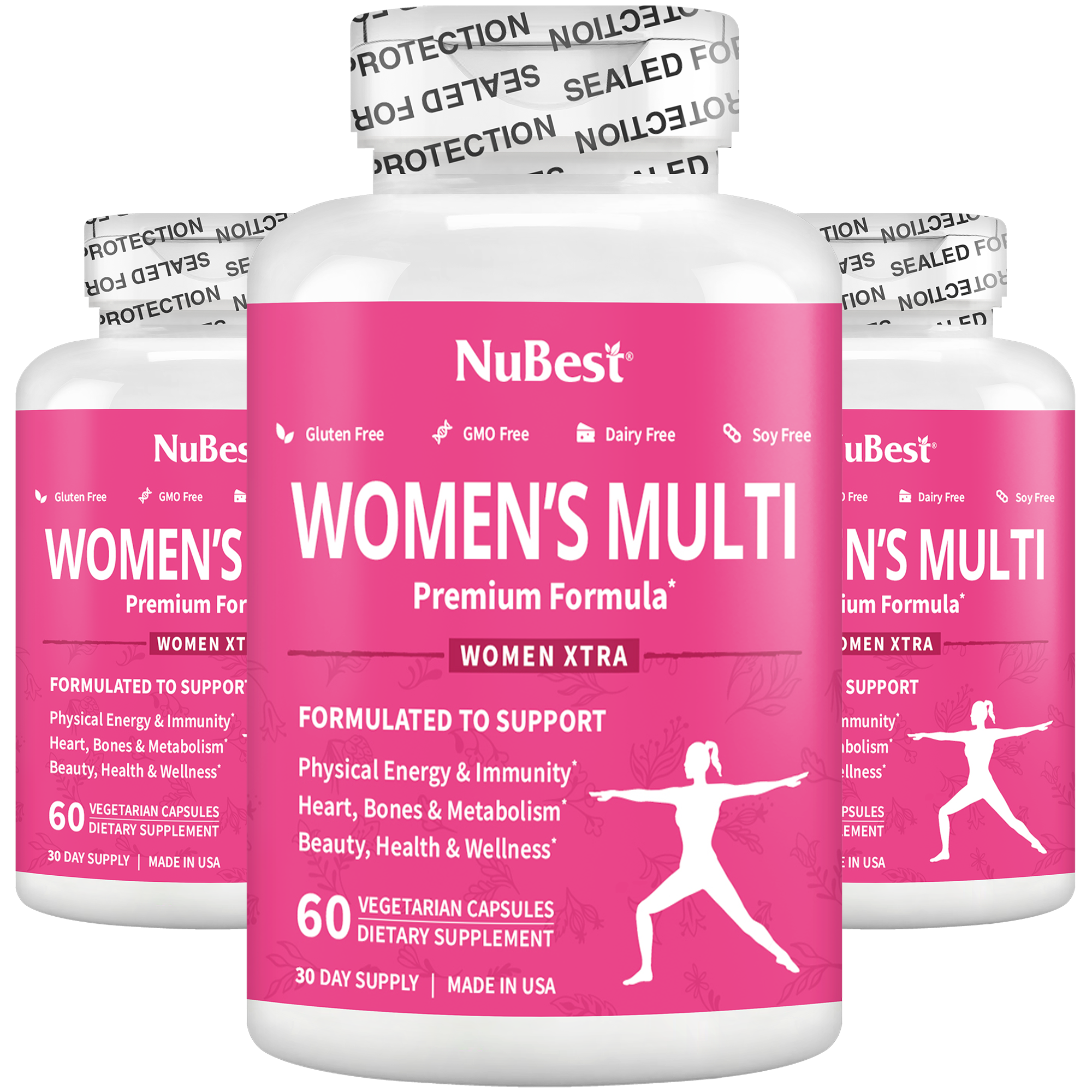 Women's Multi, Women Xtra, Immunity, Energy & Beauty Formula, 60 Vegan Capsules by NuBest Nutrition®