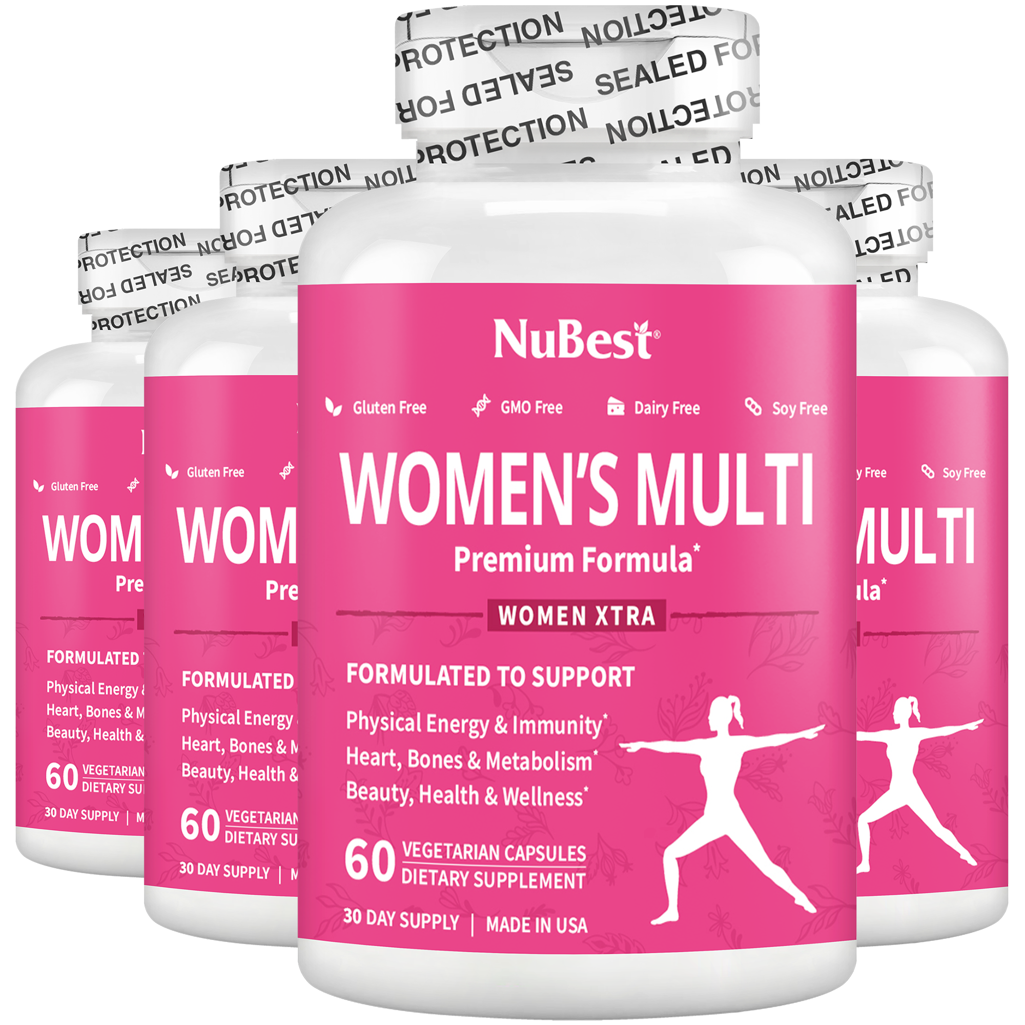 Women's Multi, Women Xtra, Immunity, Energy & Beauty Formula, 60 Vegan Capsules by NuBest Nutrition®